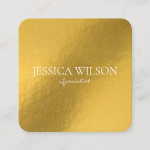 carte de visite moderne doré à feuilles élégantes