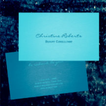 Moderne Elegant Aqua Conseiller de Beauté Turquois