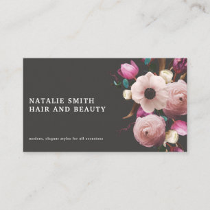 Carte De Visite Moderne élégant aquarelle florale 