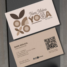 Moderne Elegant Beige Brown Aesthétique Yoga Studi