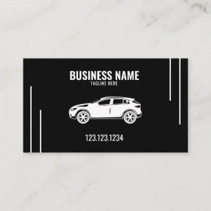 Carte De Visite Moderne élégant Black Mobile Car Laver et détail