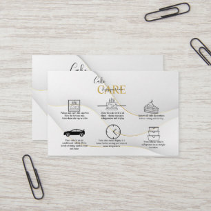 Carte De Visite Moderne Elegant Blanc et Or