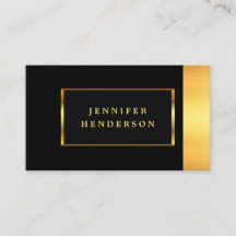 Moderne élégant chic noir et or professionnel