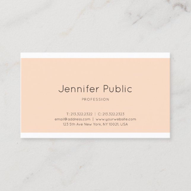 Carte De Visite Moderne Elégant Design graphique propre tendance P (Devant)