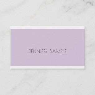 Carte De Visite Moderne Elégant Design Simple Luxe Tendance Violet