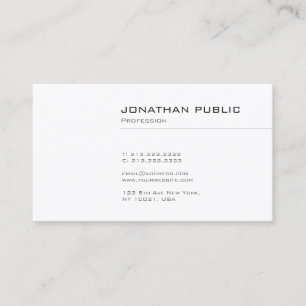 Carte De Visite Moderne Elégant Design simple Plain Professional