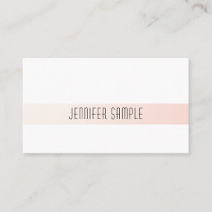 Carte De Visite Moderne Élégant Design simple Plat tendance rose