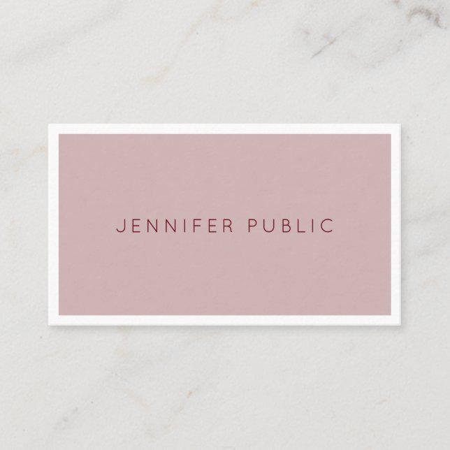 Carte De Visite Moderne Élégant Design simple Tendance Couleurs Mo (Devant)