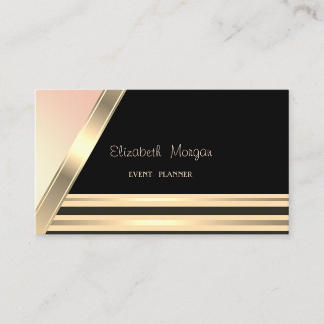 Carte De Visite Moderne Élégant, Élégant, Gratuit, Or (Devant)