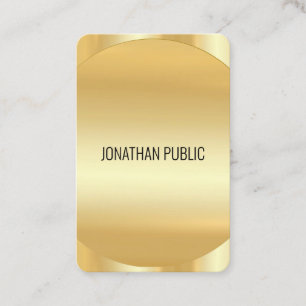Carte De Visite Moderne Elegant Faux Gold Modèle sur mesure Luxe