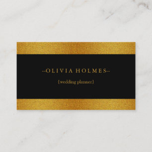 Carte De Visite Moderne Elegant Gold Black Foil Metal Professional