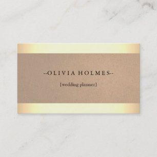 Carte De Visite Moderne Elegant Gold Foil Metal Professional