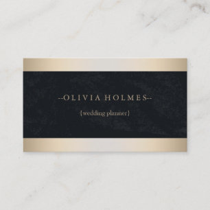 Carte De Visite Moderne Elegant Gold Foil Metal Professional