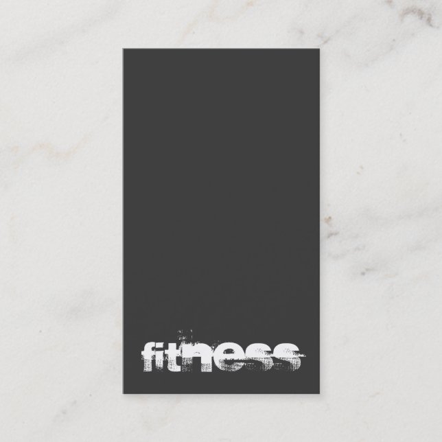 Carte De Visite Moderne élégant Gris Fitness Sport (Devant)
