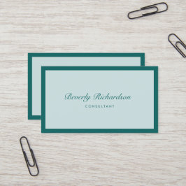 Carte De Visite Moderne Elegant Luxe Simple Professional Turquoise