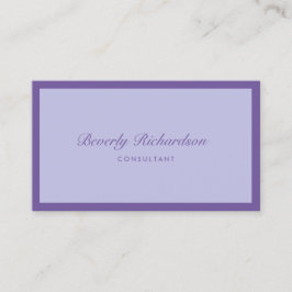 Carte De Visite Moderne Elegant Luxe Simple Professionnel Purple