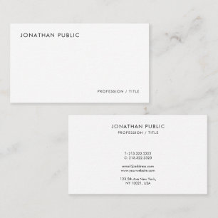 Carte De Visite Moderne Élégant Minimaliste Modèle Professionnel É