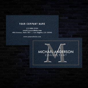 Carte De Visite Moderne Elegant minimaliste Monogramme Professionn