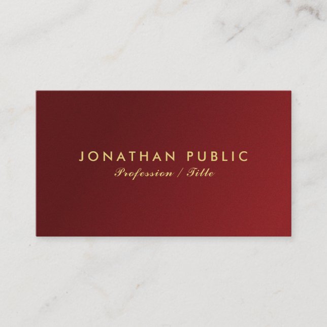 Carte De Visite Moderne Élégant Modèle simple Votre texte personna (Devant)