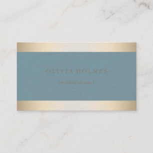 Carte De Visite Moderne Elegant Or Foil Metal Busine Professionnel
