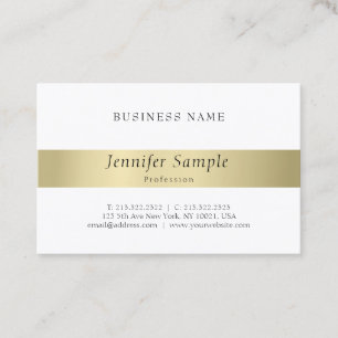 Carte De Visite Moderne Elegant Or Look professionnel élégant sobr