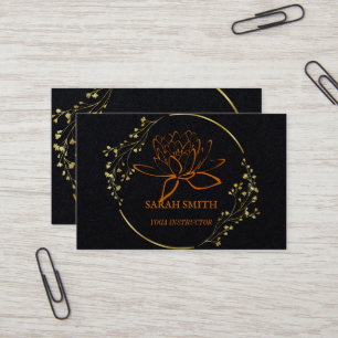 Carte De Visite Moderne Elegant Professionnel Lotus flower Bu