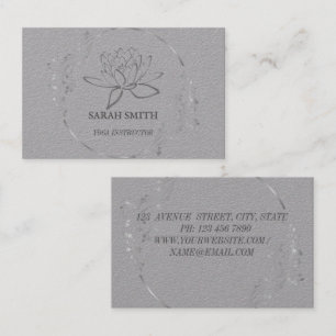 Carte De Visite Moderne Elégant Professionnel lotus flower Busines