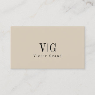 Carte De Visite Moderne Elegant Professionnel Simple Monogramme