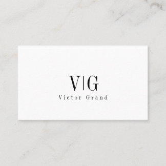 Carte De Visite Moderne Elegant Professionnel Simple Monogramme
