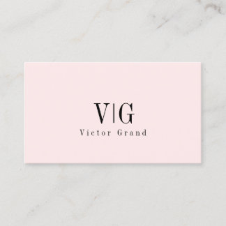 Carte De Visite Moderne Elegant Professionnel Simple Monogramme