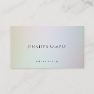 Carte De Visite Moderne Élégant Simple Coloré Plat Professionnel
