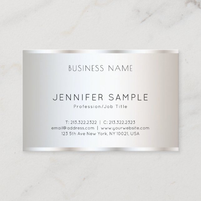 Carte De Visite Moderne Elegant Simple Design Modèle professionnel (Devant)