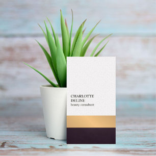 Carte De Visite Moderne Elegant Stripes Beauty Consultant