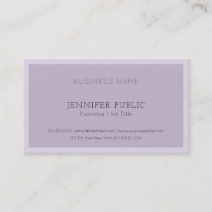 Carte De Visite Moderne élégante couleur violet entreprise profess