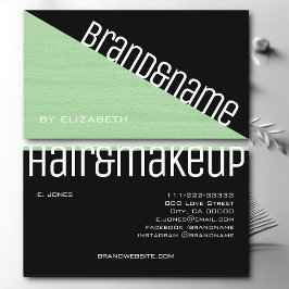 Carte De Visite Moderne Elégante Monnaie Turquoise Vert et Noir 2 