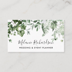 Carte De Visite Moderne Elégante Verdure Botanique Fermes Ivy Sage