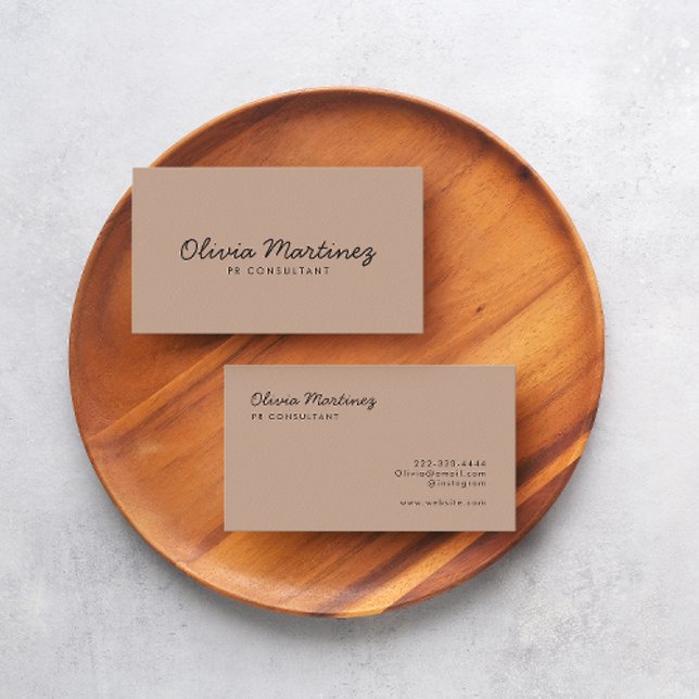 Carte de visite moderne | Élever Votre Marque(Aman (A modern almond business card with elegant script and modern font. )