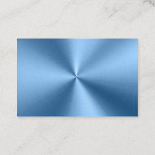 Carte de visite moderne en métal bleu chic