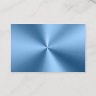 Carte de visite moderne en métal bleu chic