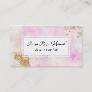 Carte De Visite Moderne en pastel d'abrégé sur rose de parties