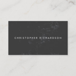 Carte De Visite MODERNE ET MINIMAL DÉTRESSEE sur gris foncé