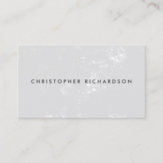 Carte De Visite MODERNE ET MINIMAL DÉTRUIT sur GRIS CLAIR (Devant)