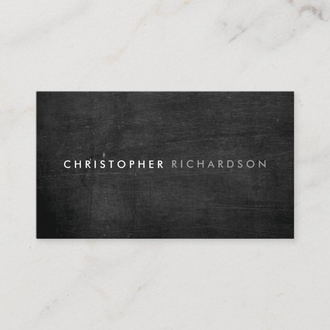 Carte De Visite MODERNE ET MINIMAL sur BLACK WOOD II (Devant)