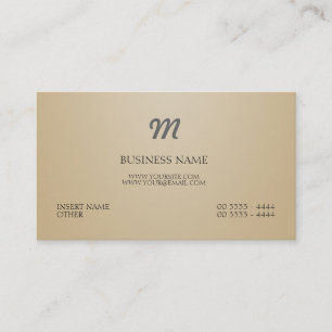 Carte De Visite Moderne et monogramme