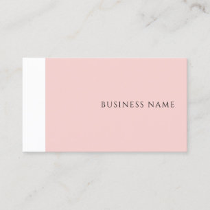 Carte De Visite Moderne et tendance Modèle simple rose pâle Élégan