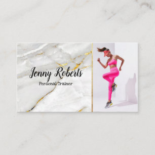 Carte De Visite Moderne et tendance Personal Trainer Fitness Busin