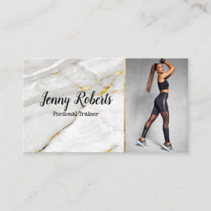 Carte De Visite Moderne et tendance Personal Trainer Fitness Busin