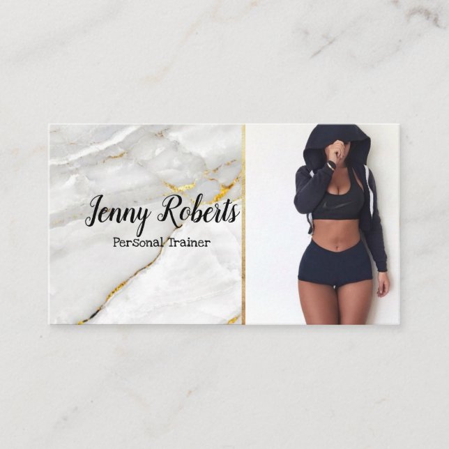 Carte De Visite Moderne et tendance Personal Trainer Fitness Busin (Devant)