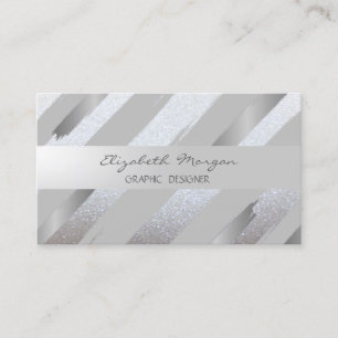 Carte De Visite Moderne, Faux Gold Foil Brush Stroke, Parties scin