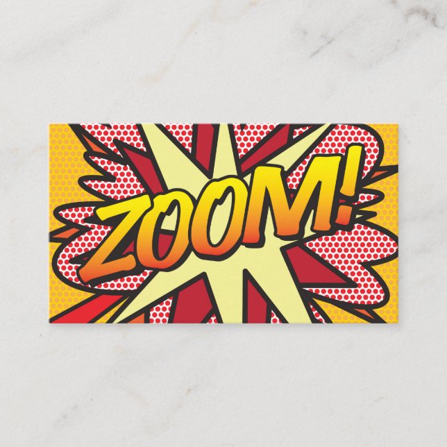 Carte De Visite Moderne Fun Typographie Comédie Livre ZOOM (Devant)